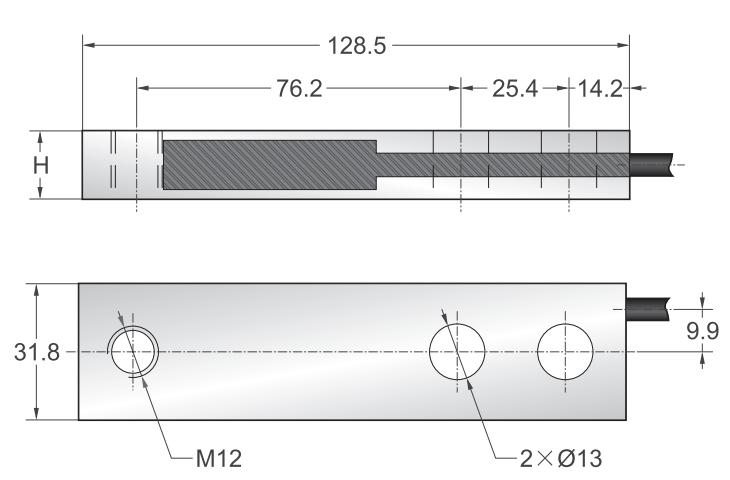 美国传力 SBST-200KG称重传感器产品尺寸