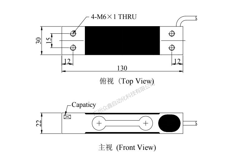 台湾mavin NA1-3kg称重传感器产品尺寸