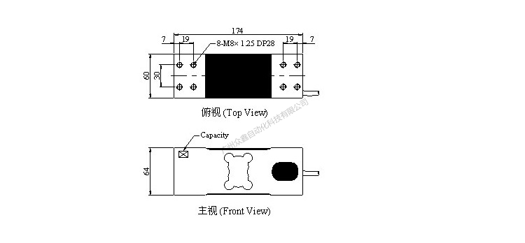 台湾mavin NA3-300kg称重传感器产品尺寸