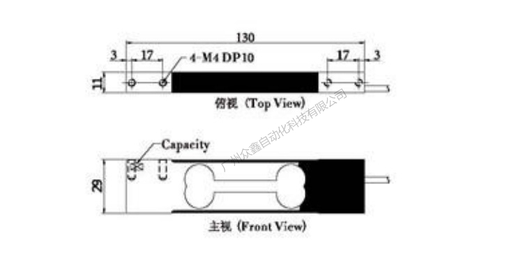 台湾mavin NA12-2kg称重传感器产品尺寸