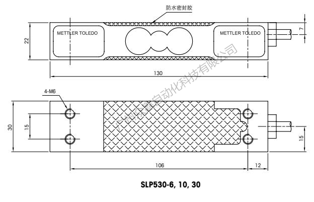 Mettler Toledo梅特勒托利多 SLP530-10kg称重传感器产品尺寸