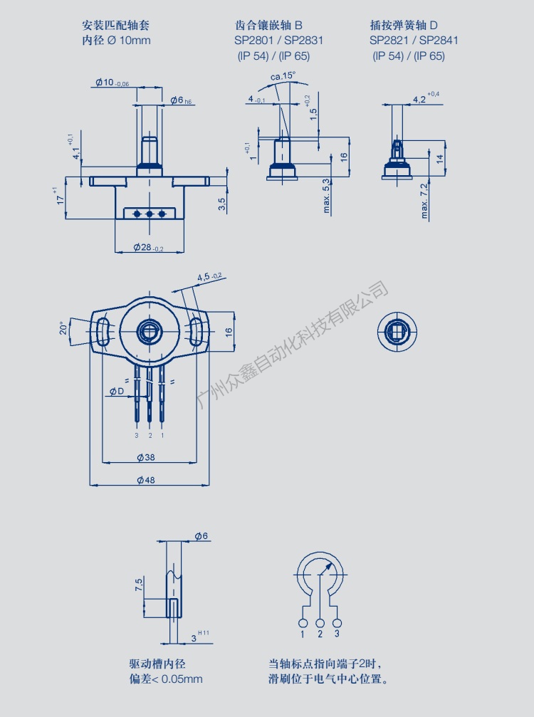 SP2821-308-000-001角度传感器产品尺寸