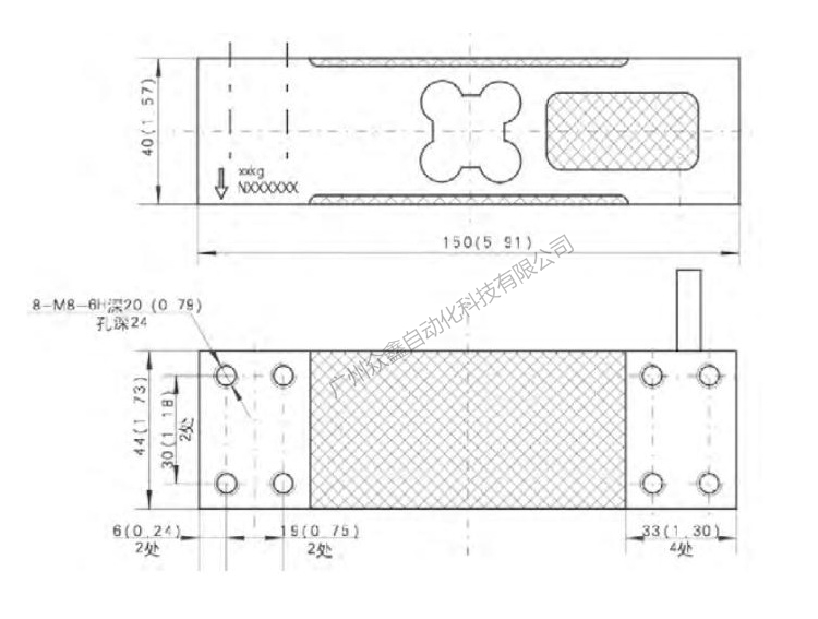 L6E3-C3-50kg-2G Load cell 产品尺寸